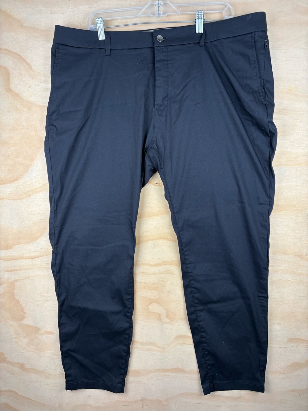 Birddogs Pants Mens 40x27 Black Tapered Chino Stretch Golf Business